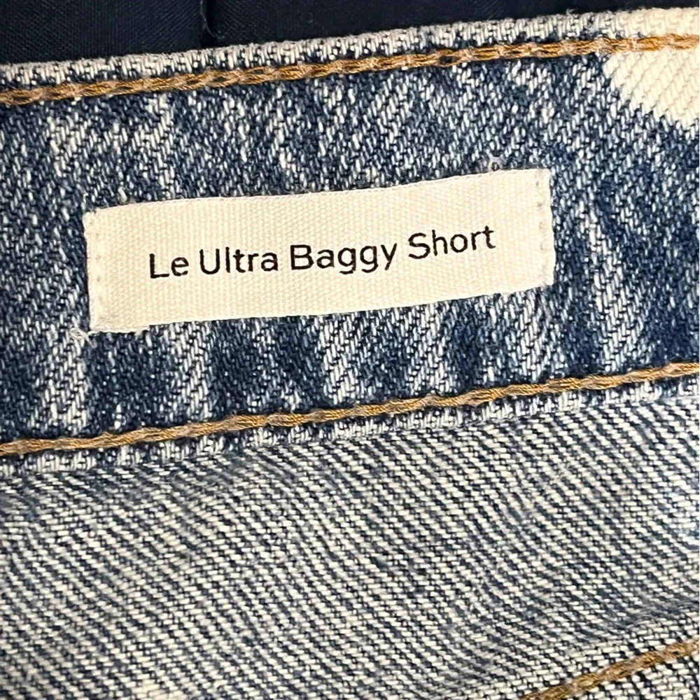 Frame Le Ultra Baggy Raw Hem Shorts in Baltic Splash 28